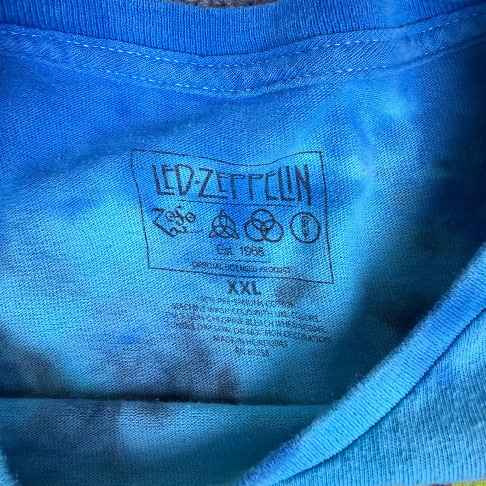 Led Zeppelin "US Tour 1975" Tie Dye T Shirt‎ Men's Streetwear Classic Tee Sz XXL - Picture 5 of 8